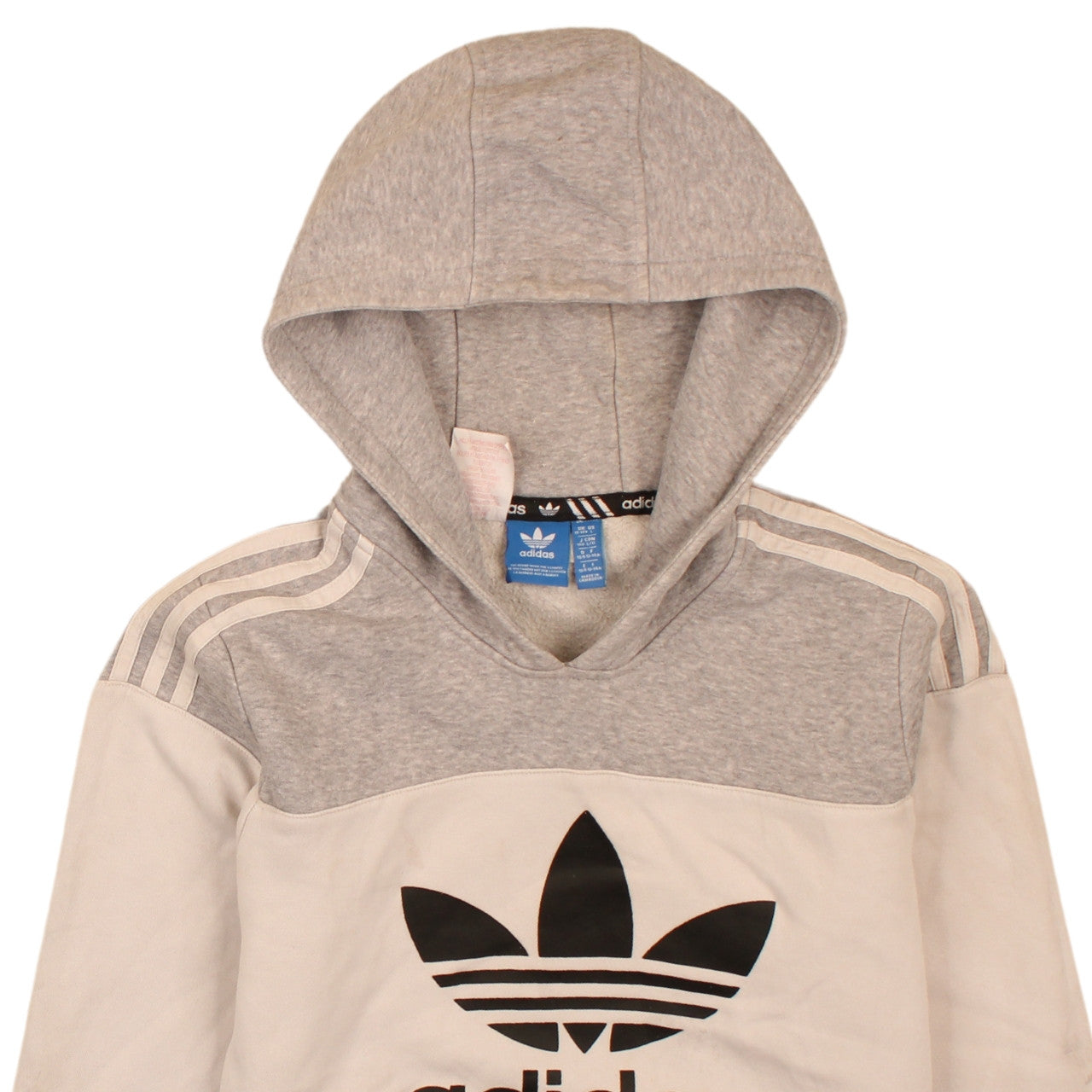 Adidas Boys Grey Hoodie 13-14 Years Pullover Cotton Sweatshirt