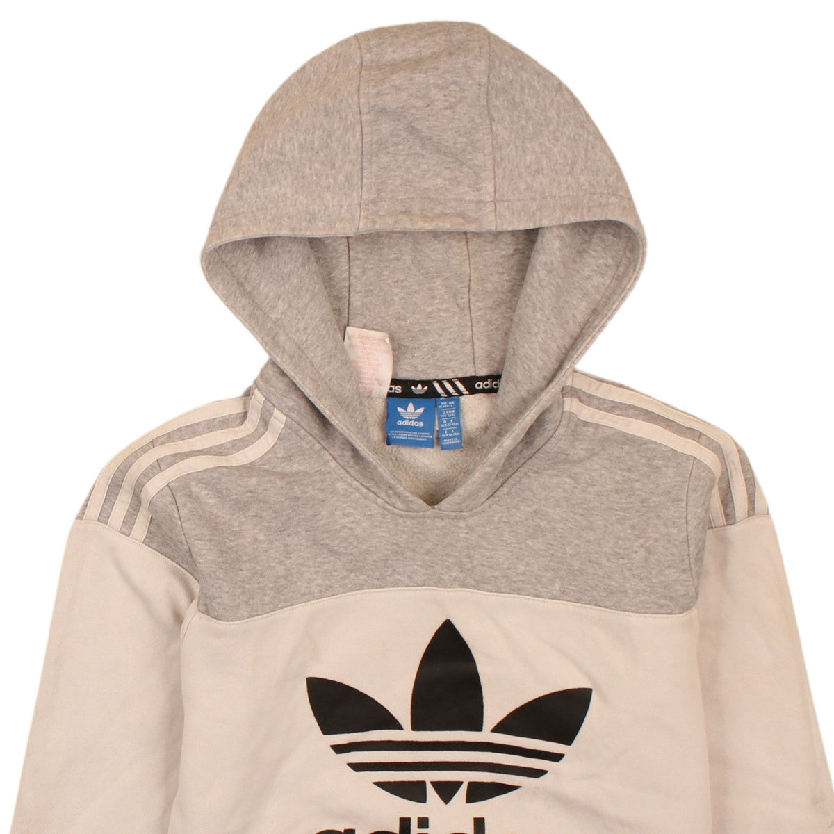 Adidas Boys Grey Hoodie 13-14 Years Pullover Cotton Sweatshirt