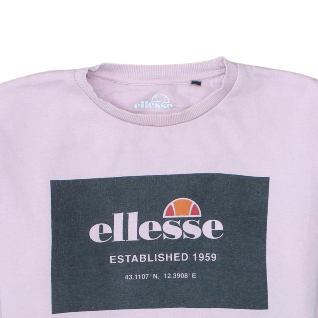 Ellesse Womens Pink Crew Neck Logo Sweatshirt Size M