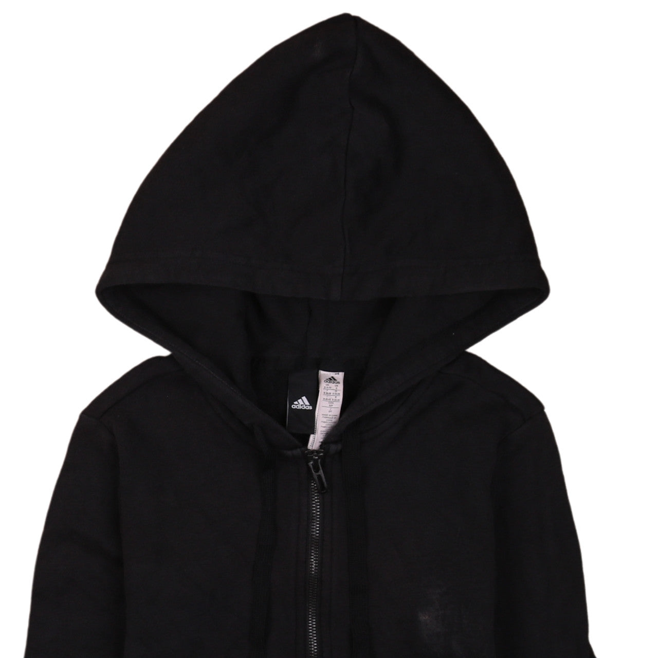 Adidas Womens Black Full Zip Hoodie Size S Hooded Sweatshirt