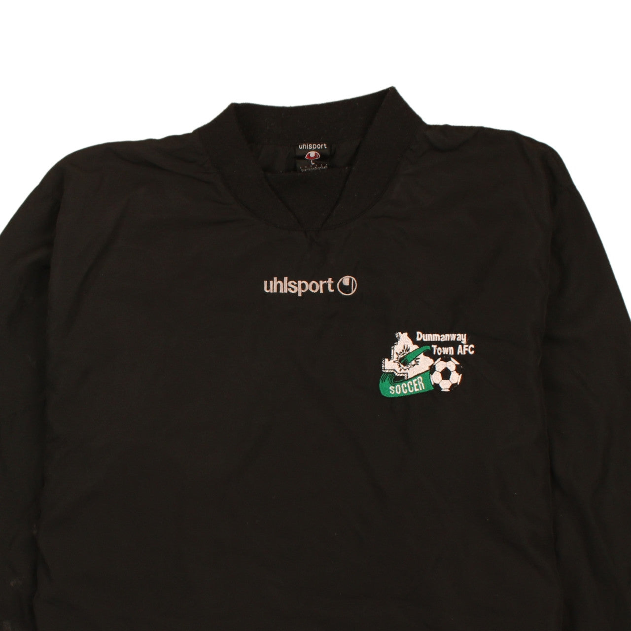 Uhlsport Mens Black Large Windbreaker Football Jacket Dunmanway Town AFC