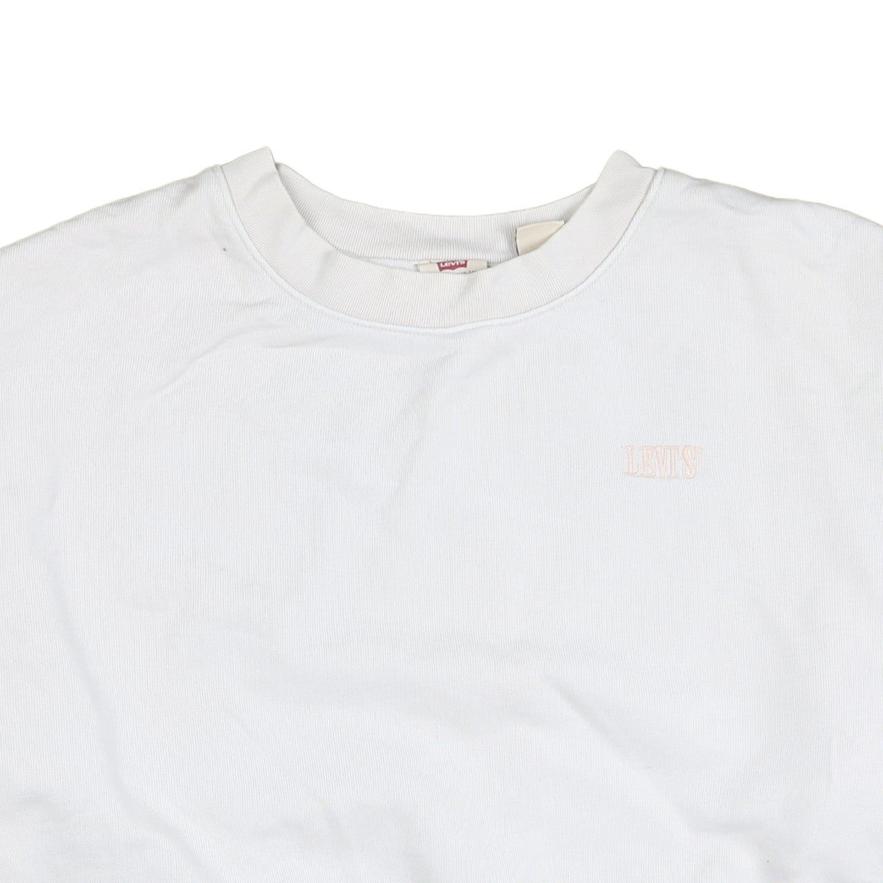 Levi's Womens White Crew Neck Pullover Sweatshirt Size M
