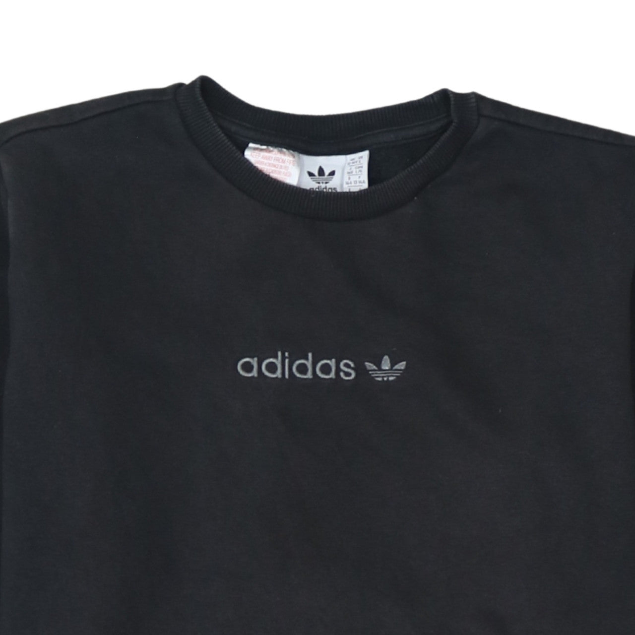 Adidas Boys Black Crew Neck Logo Sweatshirt 13-14 Years