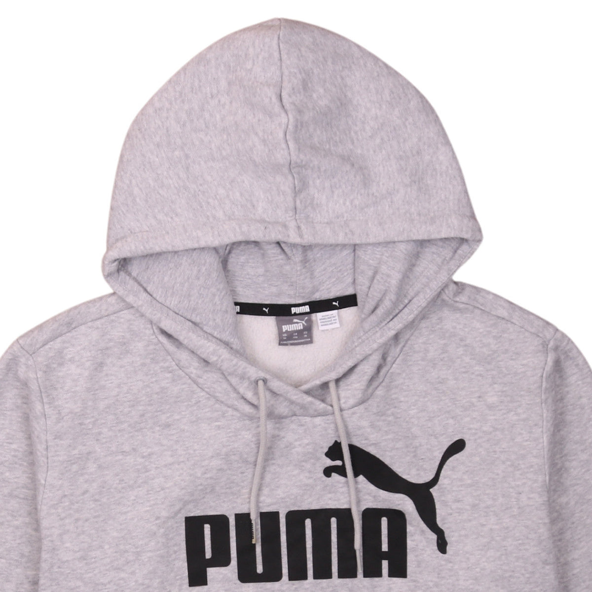 Puma Women’s Grey Logo Pullover Hoodie Size XL Fleece Casual