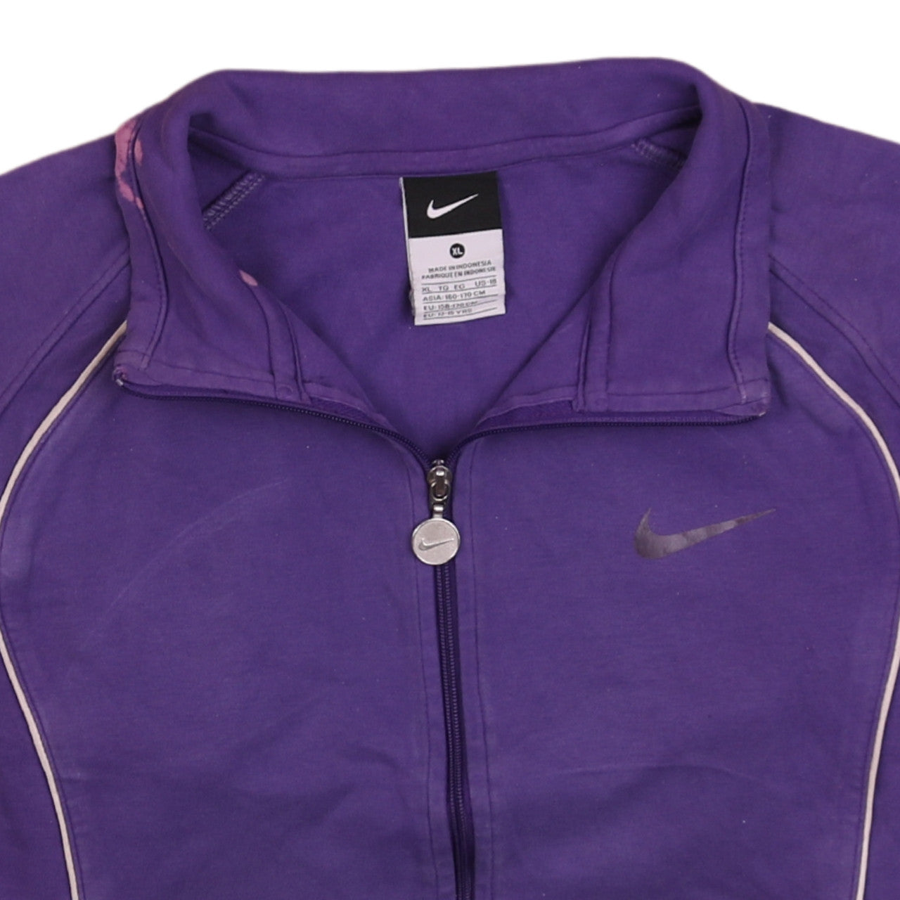 Nike Teens Purple Track Jacket Full Zip Activewear Size 14