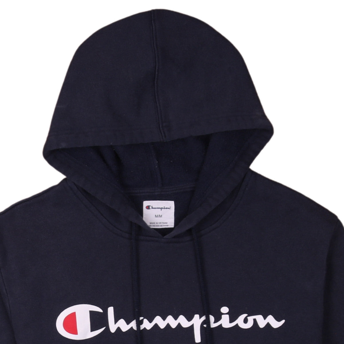 Champion Men's Blue Pullover Hoodie M Logo Fleece Sportswear