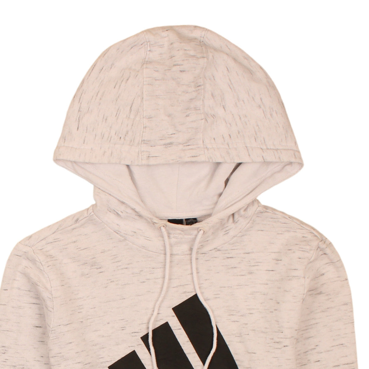 Adidas Womens Beige Pullover Hoodie XS Logo Graphic Sweatshirt