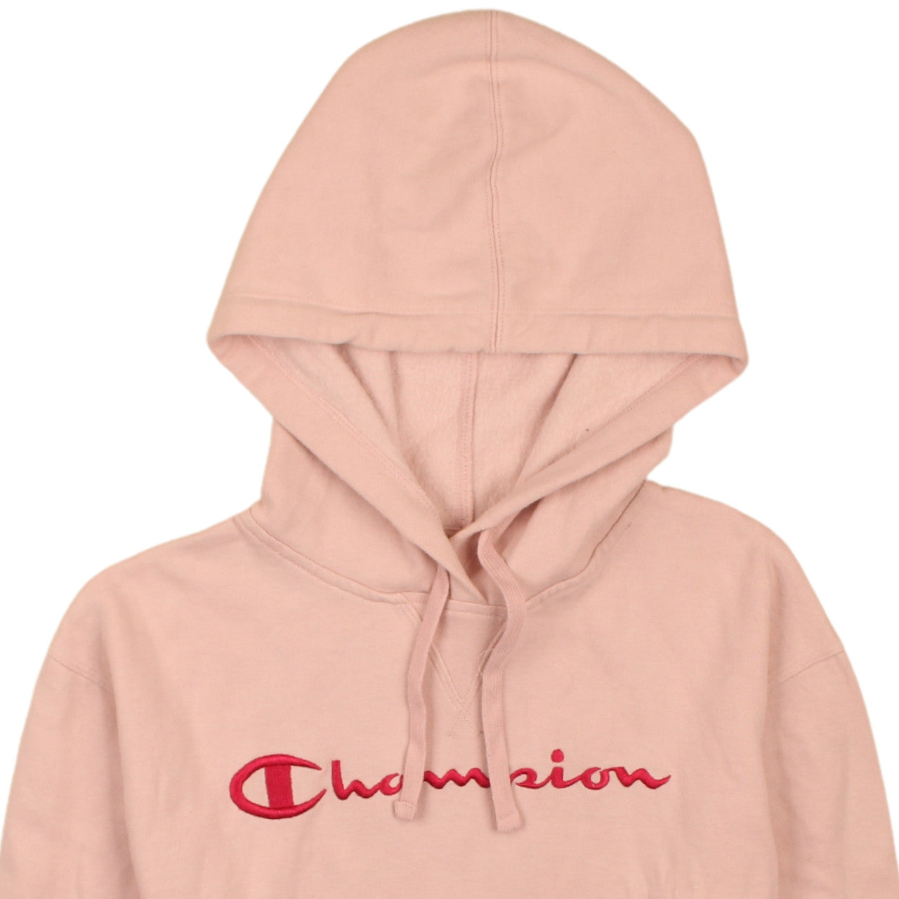 Champion Women's Pink Pullover Hoodie Small Embroidered Logo Sweatshirt