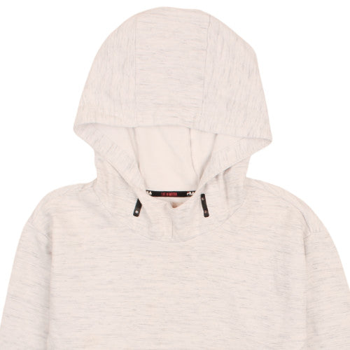 Fila Men’s Beige Pullover Hoodie M Regular Fit Fleece