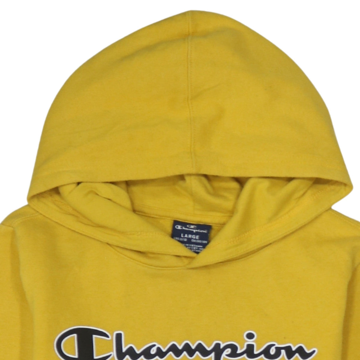 Champion Boys Yellow Pullover Hoodie 11-12 Years Logo Fleece Sweatshirt