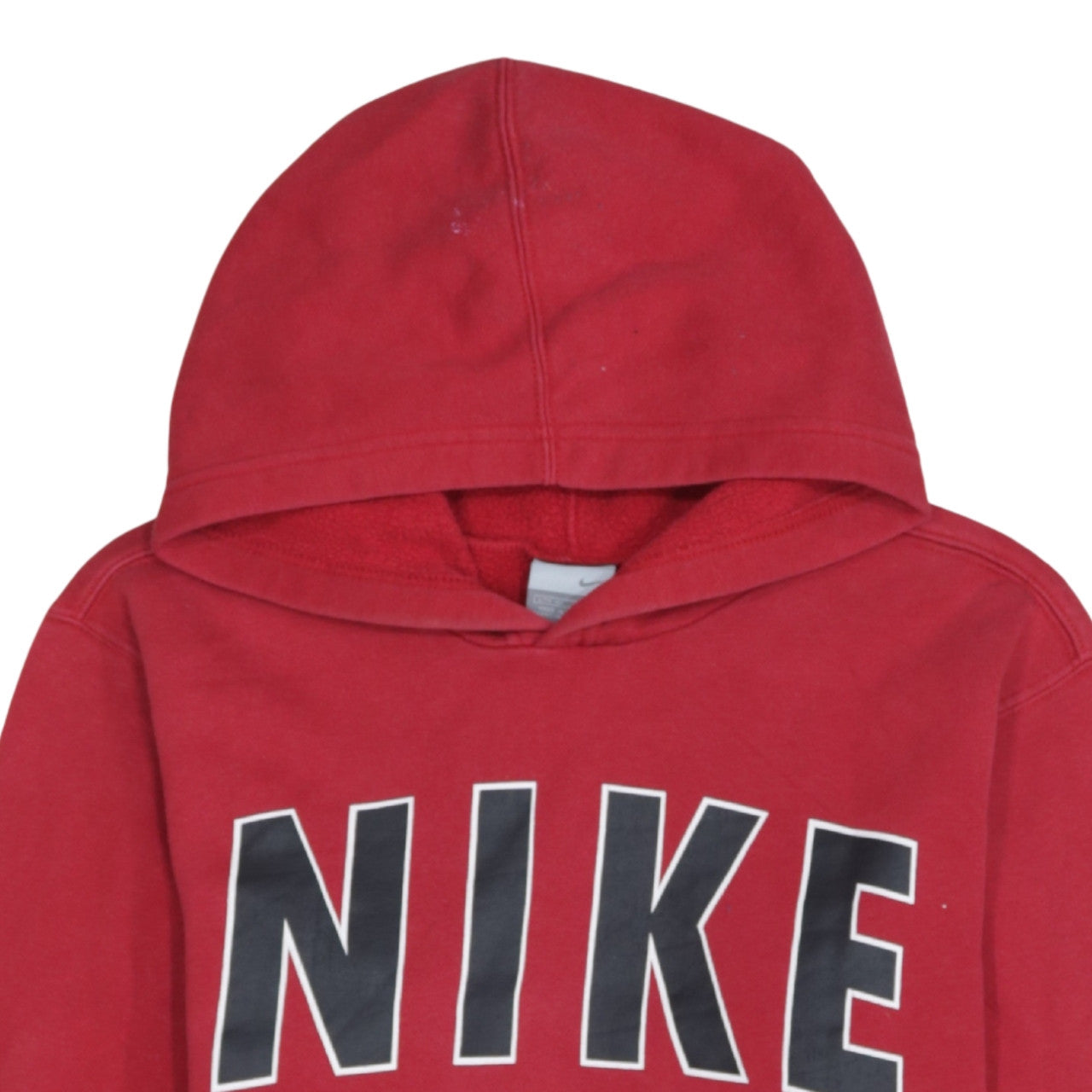 Nike Teens Red Pullover Hoodie Sweatshirt Size L Logo Print