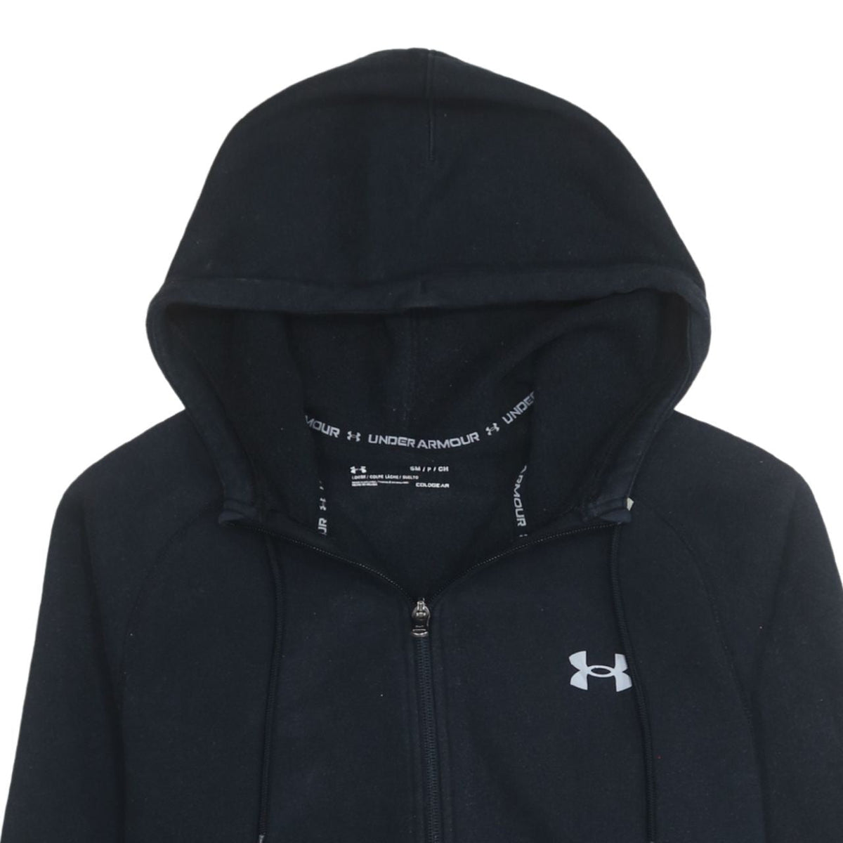 Under Armour Men's Black Small Full Zip Hoodie ColdGear Fleece