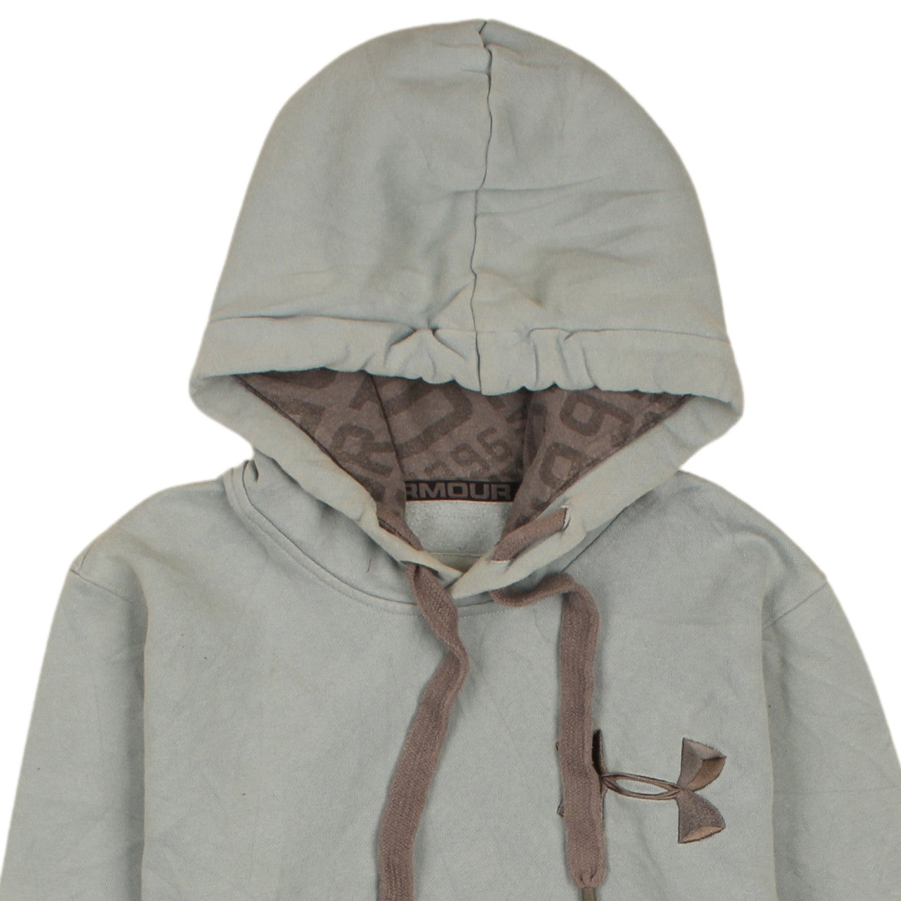 Under Armour Men's Grey Pullover Hoodie Small Logo Sportswear