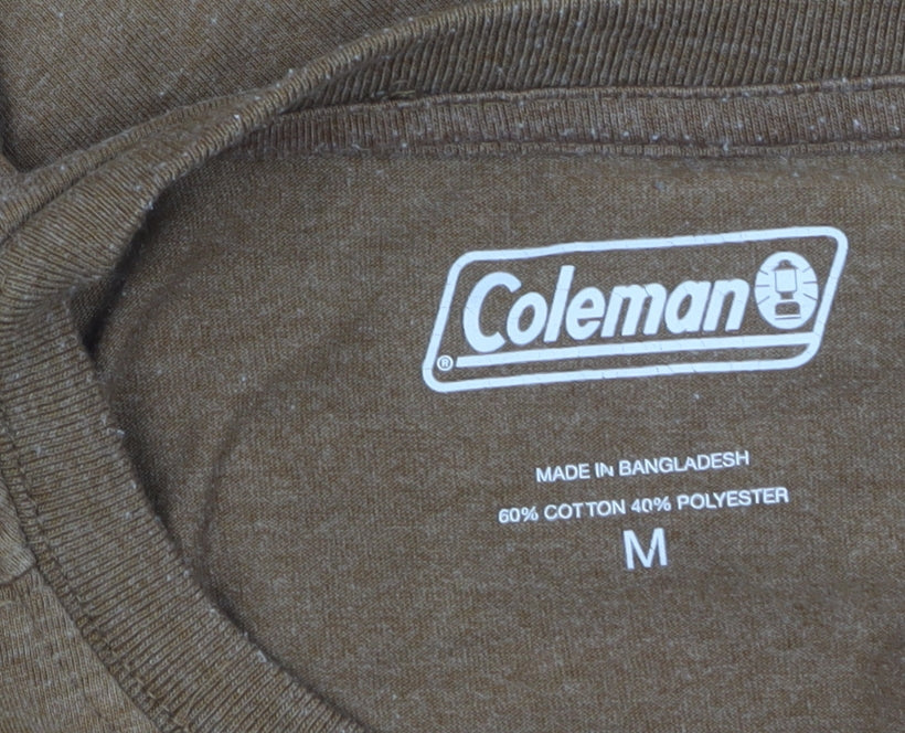 Coleman Men’s Brown Long Sleeve Regular Fit Cotton Blend Top M