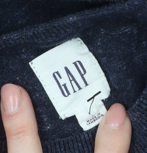 GAP Men’s Blue Cotton Blend Crew Neck Pullover Jumper Size L