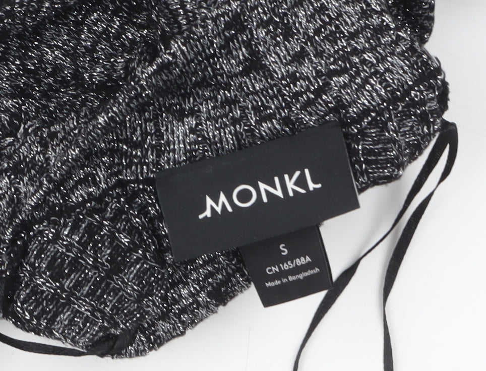 Monki Women's Grey Roll Neck Slim Knit Jumper Size S