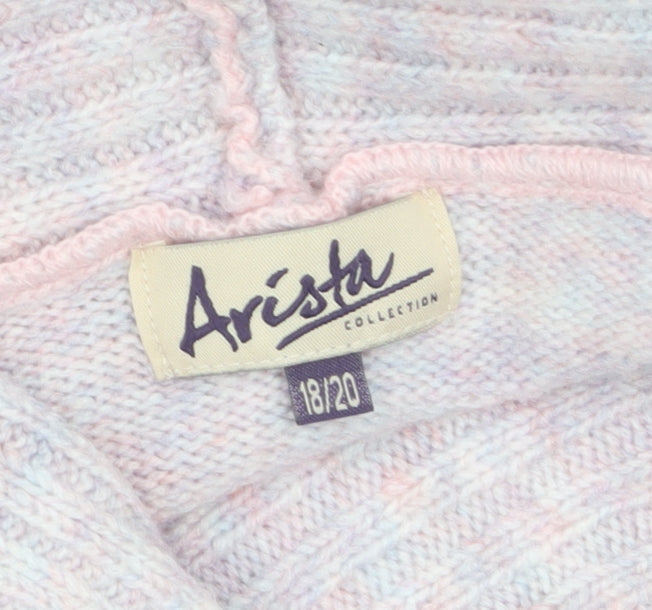 Arista Collection Women’s Multicoloured Cowl Neck Knit Jumper Size 18