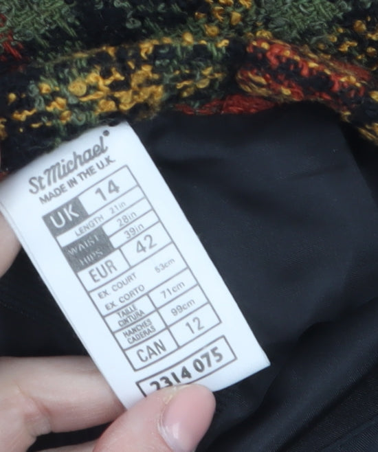 Marks & Spencer Women’s Multicoloured Wool Tweed Pencil Skirt UK 14