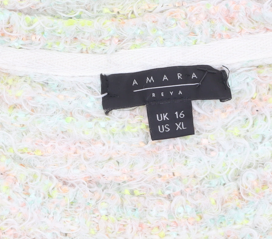Amara Reya Women’s Multicoloured Knit Jumper Size 16 Long Sleeve