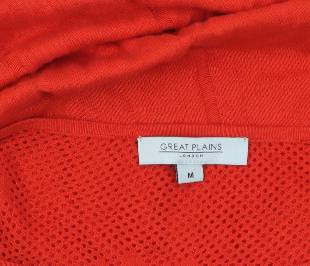 Great Plains Women Red Knit Cotton Pullover Jumper M
