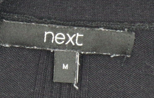 Next Women's Black Longline Open Front Knit Cardigan Size 12