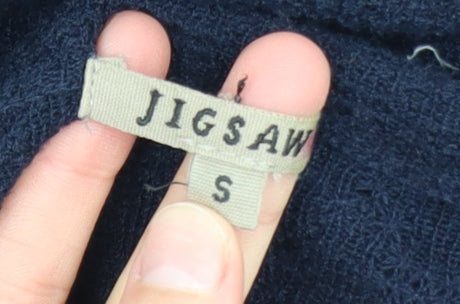 Jigsaw Women's Blue Wool Blend Open Cardigan Size S