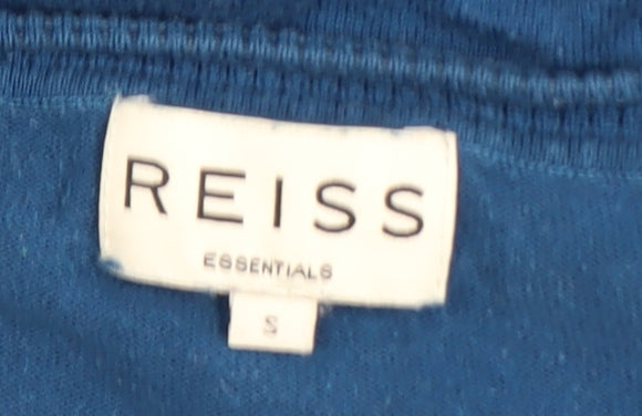 Reiss Men's Blue Cotton Crew Neck Jumper Size S