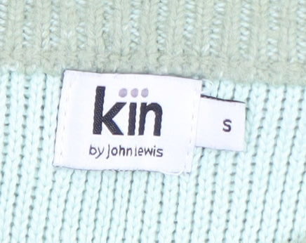 Kin by John Lewis Men's Green Cotton Wool Crew Neck Jumper Size S