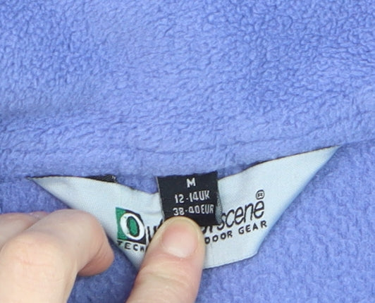 Outdoorscene Womens Purple Fleece Full Zip Jacket Size 12 Regular Fit