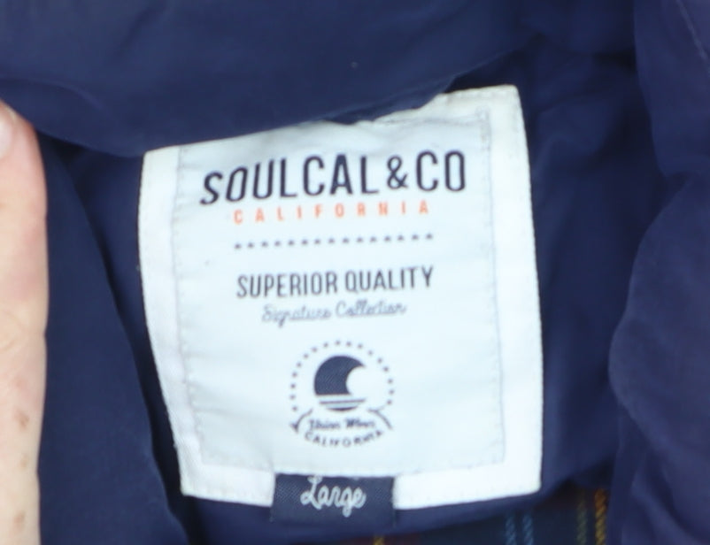 SoulCal Women’s Blue Padded Puffer Waistcoat Vest Size L