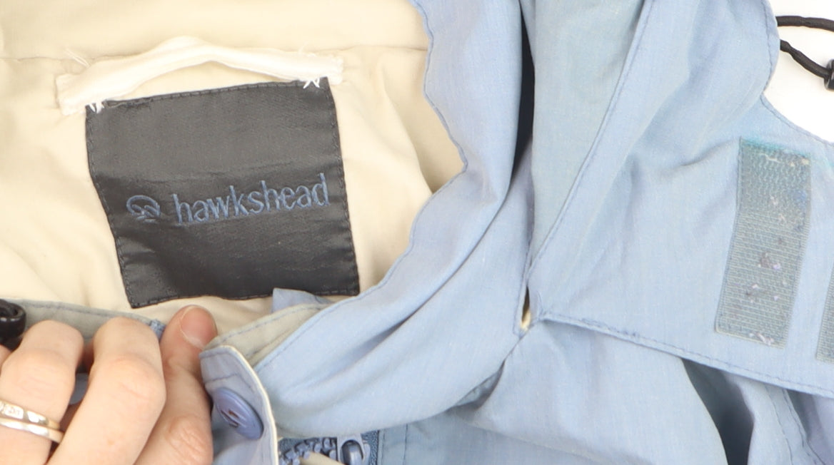 Hawkshead Women Blue Waterproof Hooded Parka Jacket Size 8