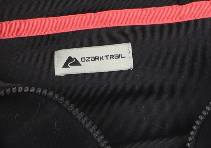 Ozark Trail Men's Black Softshell Hooded Hiking Jacket L