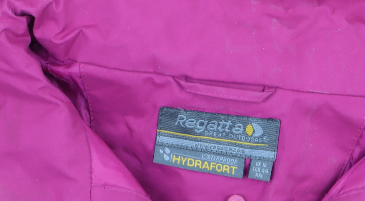 Regatta Women's Pink Waterproof Hydrafort Rain Jacket Size 10