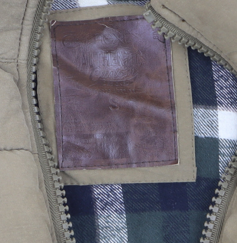 Next Men's Brown Quilted Bodywarmer Waistcoat S Regular Fit
