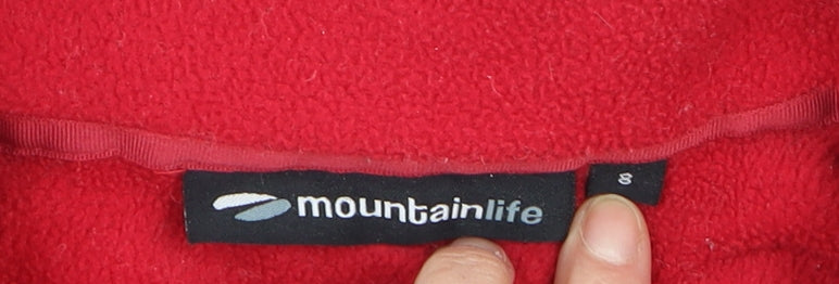 Mountain Life Women Red Grey Waterproof Ski Jacket Size 8 Hooded