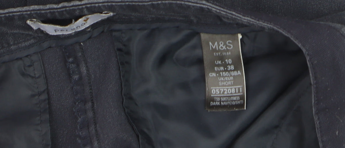 Marks & Spencer Women’s Blue Ankle Length Leggings Size 10 Cotton Stretch