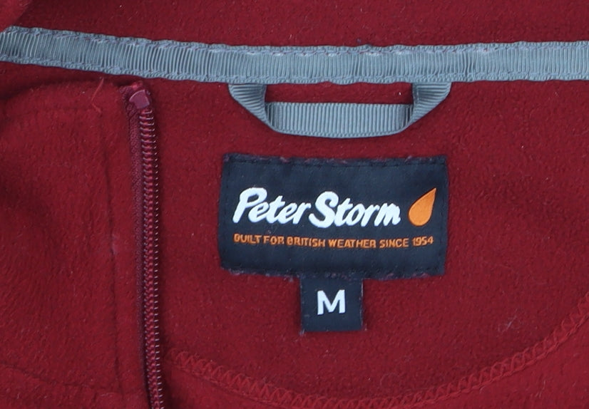 Peter Storm Men's Red Fleece 1/2 Zip Pullover Sweatshirt M