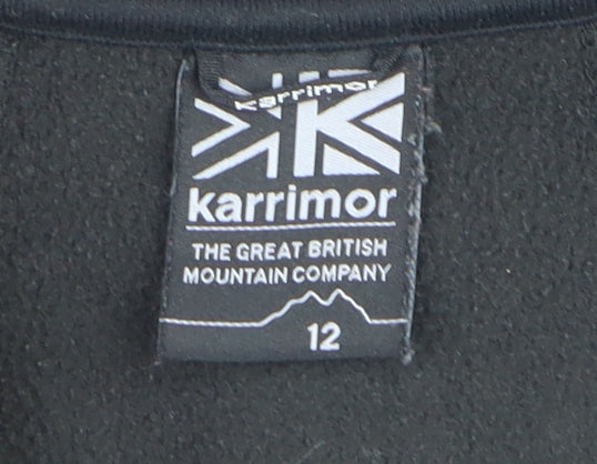 Karrimor Women's Black Fleece Full Zip Sweatshirt Size 12