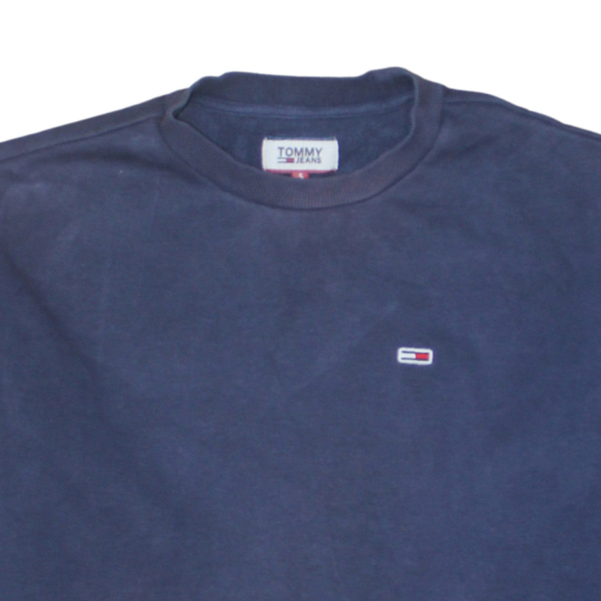 Tommy Jeans Men's Blue Crew Neck Pullover Sweatshirt L Regular Fit