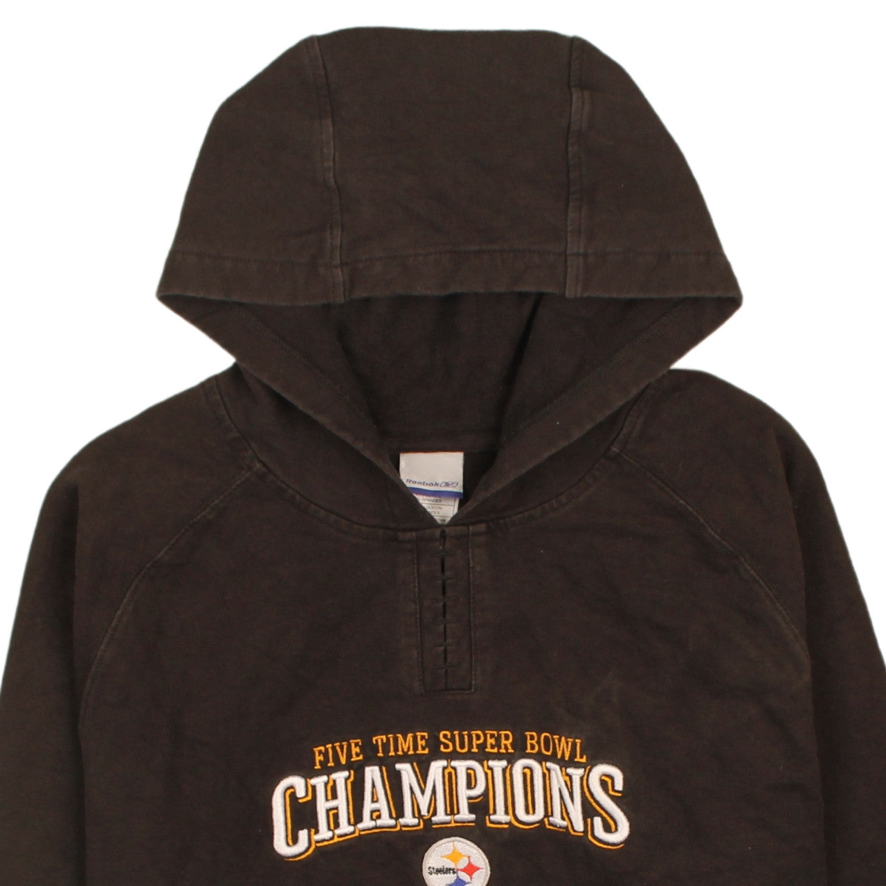 Reebok Mens Brown Pullover Hoodie L Sports Graphic Football