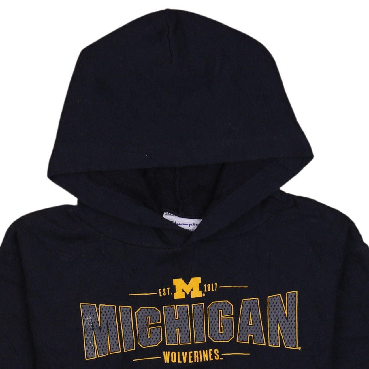 Champion Boys Black Michigan Wolverines Pullover Hoodie YL 10-12
