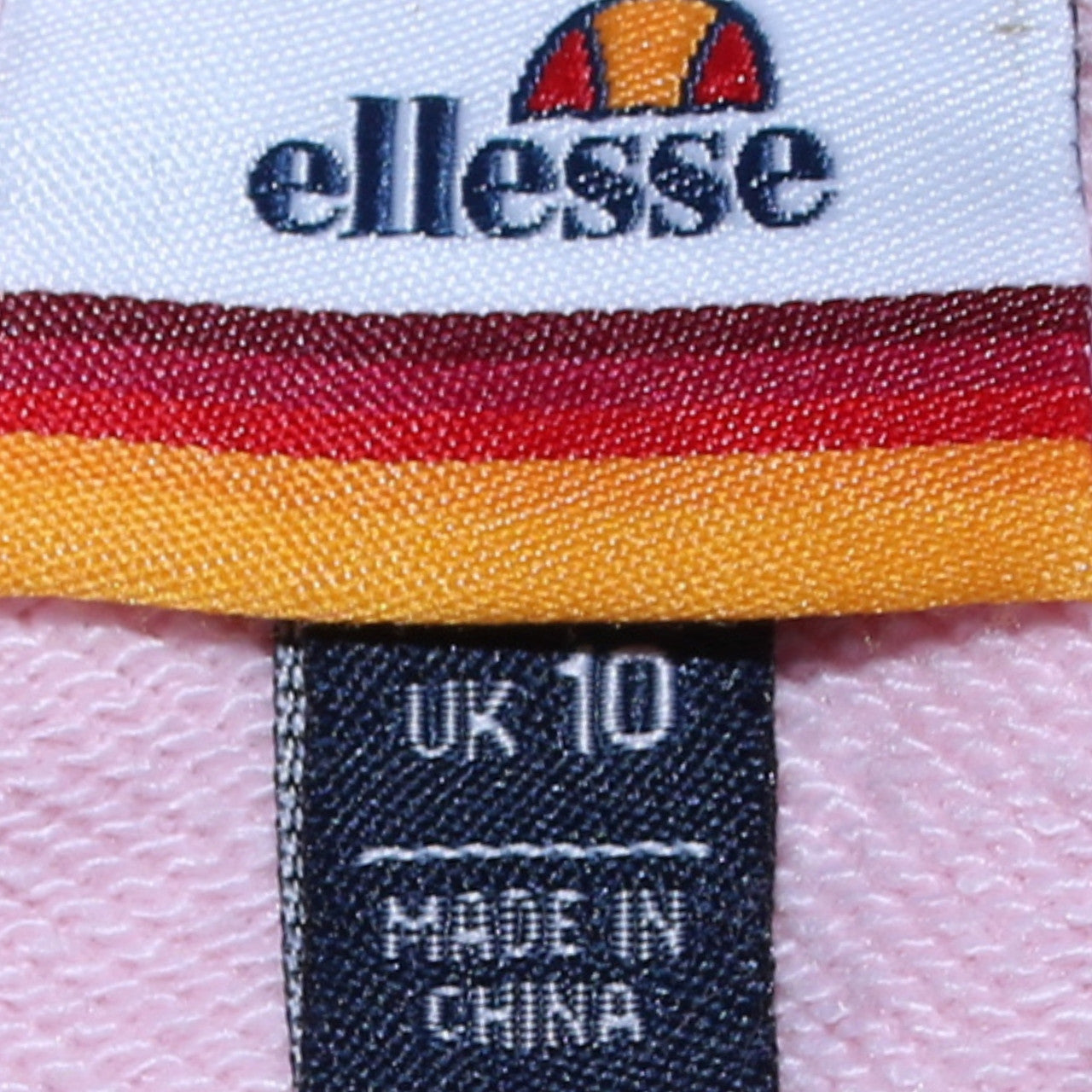 Ellesse Women Pink Pullover Hoodie UK 10 Cotton Logo Sweatshirt