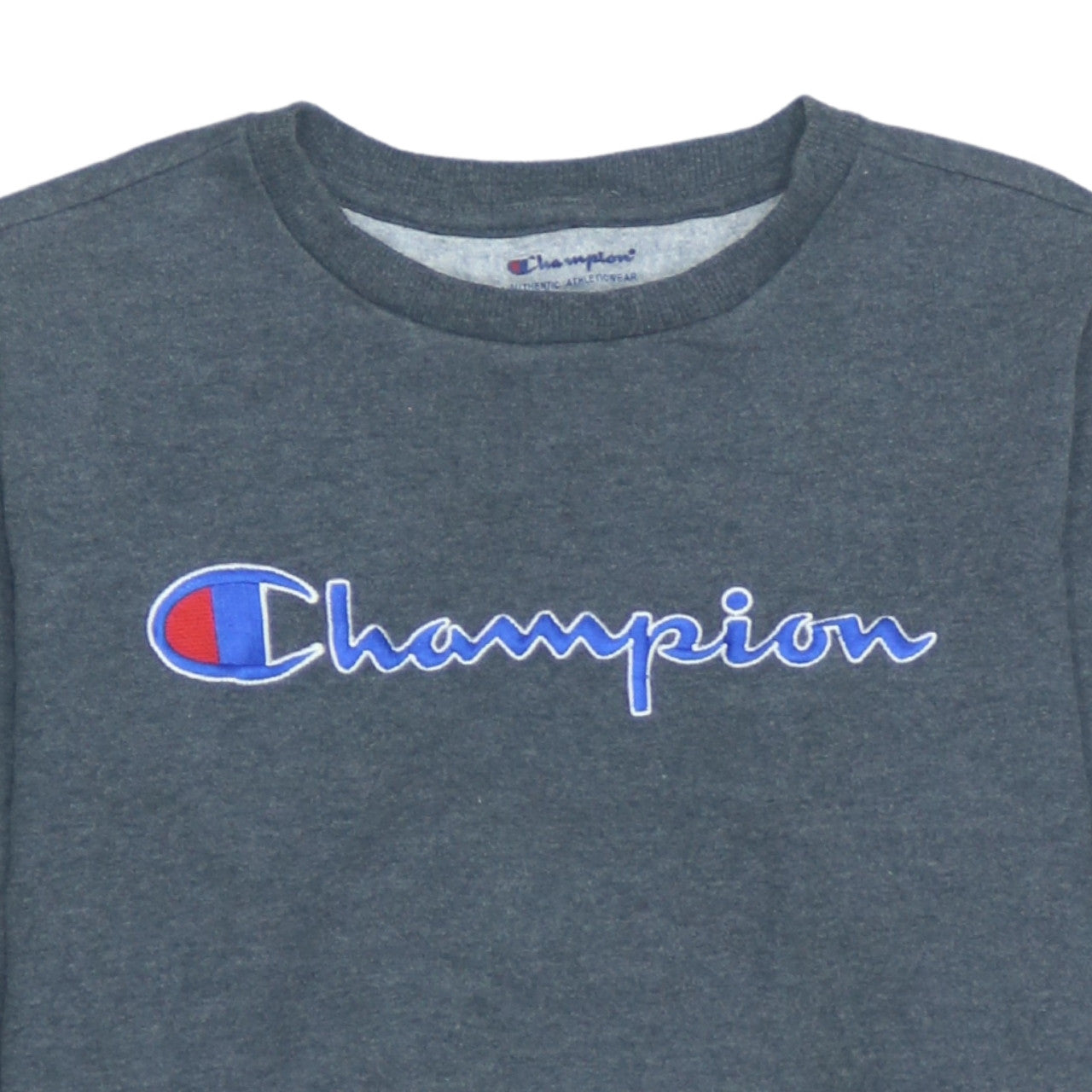 Champion Boys Grey Crew Neck Pullover Sweatshirt Size L