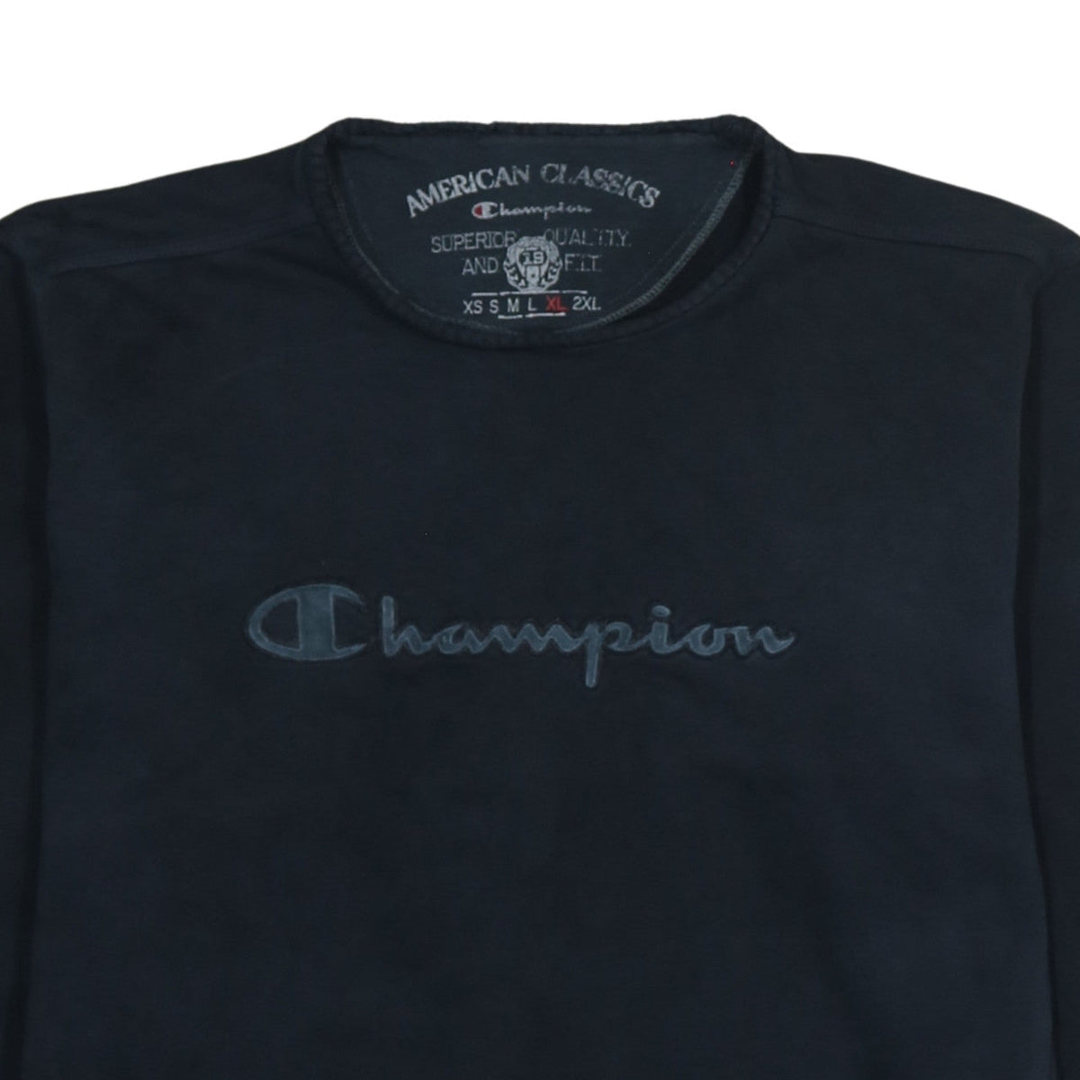 Champion Men's Blue XL Pullover Sweatshirt Classic Logo Crewneck