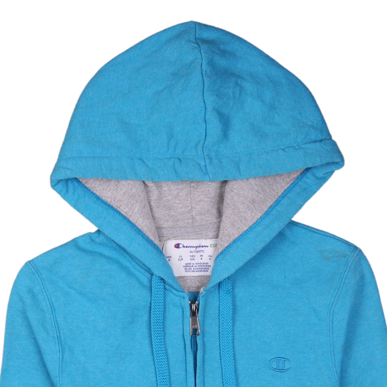 Champion Mens Blue Full Zip Hoodie Size S Regular Fit