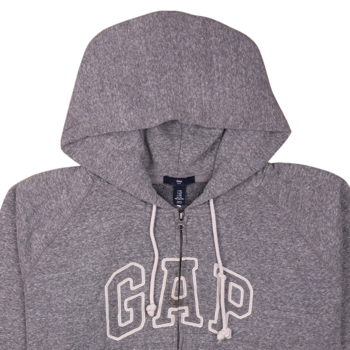 Gap Women Grey Full Zip Hoodie XXL Hooded Sweatshirt Casual