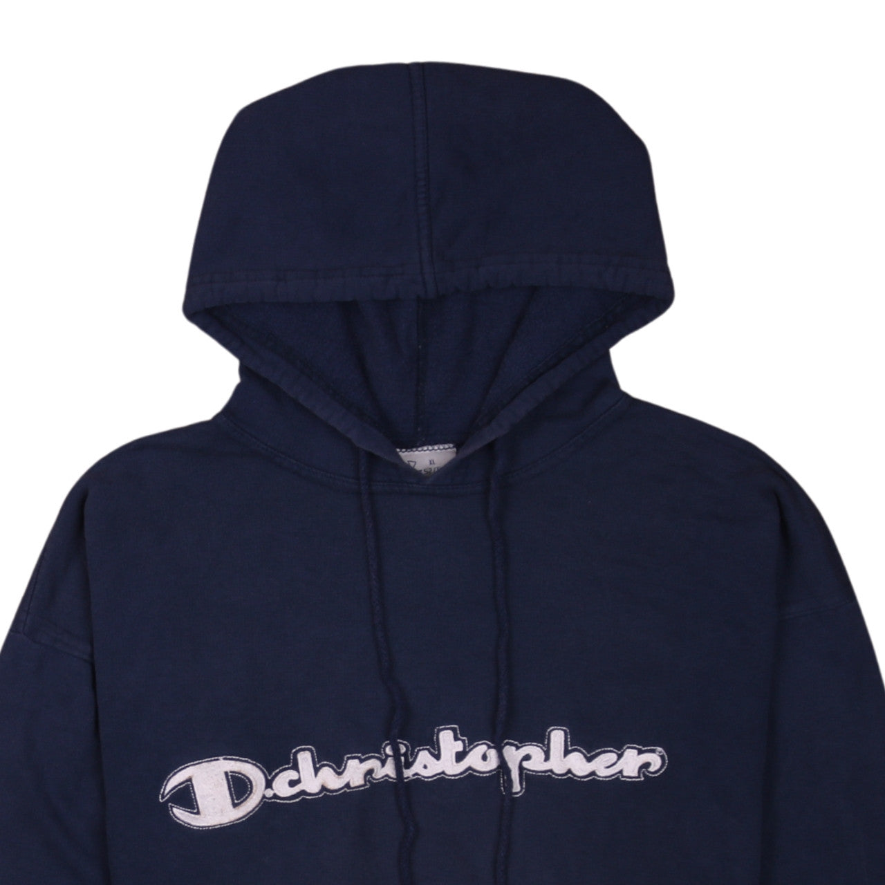 Männermode Sports Men's Navy Blue Pullover Hoodie XL Embroidered Logo