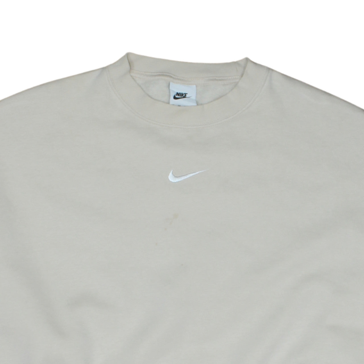 Nike Womens Beige Crew Neck Pullover Sweatshirt XS Cotton Blend