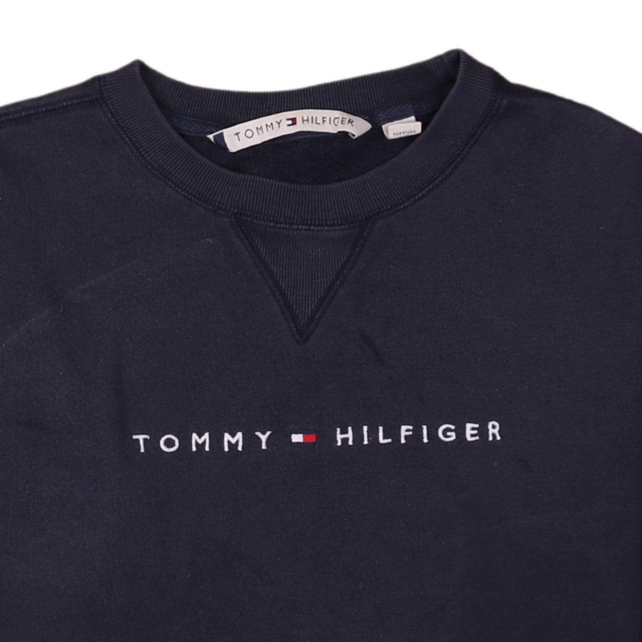 Tommy Hilfiger Men's Blue Logo Crew Neck Pullover Sweatshirt M