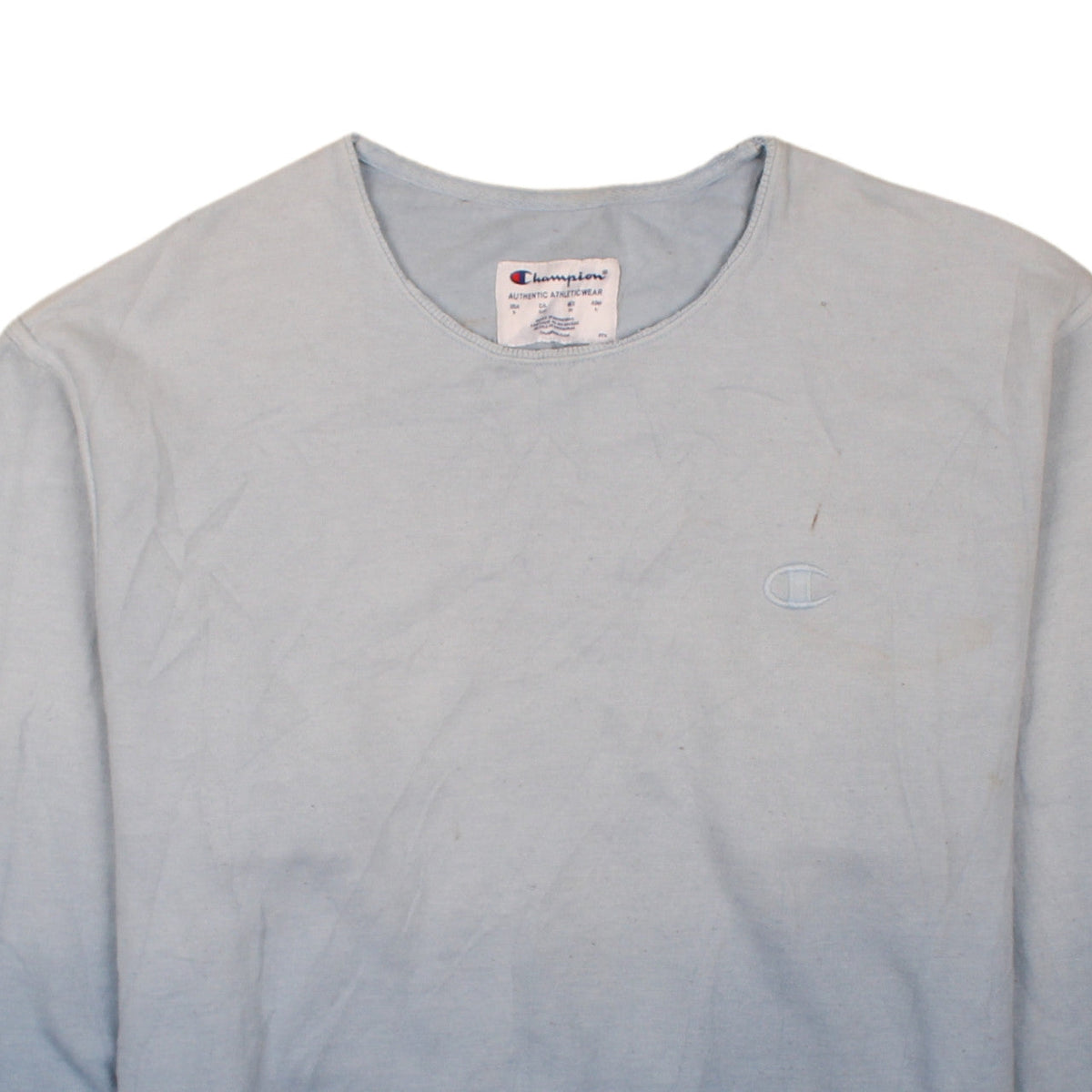 Champion Men's Blue Small Pullover Sweatshirt Crew Neck Long Sleeve